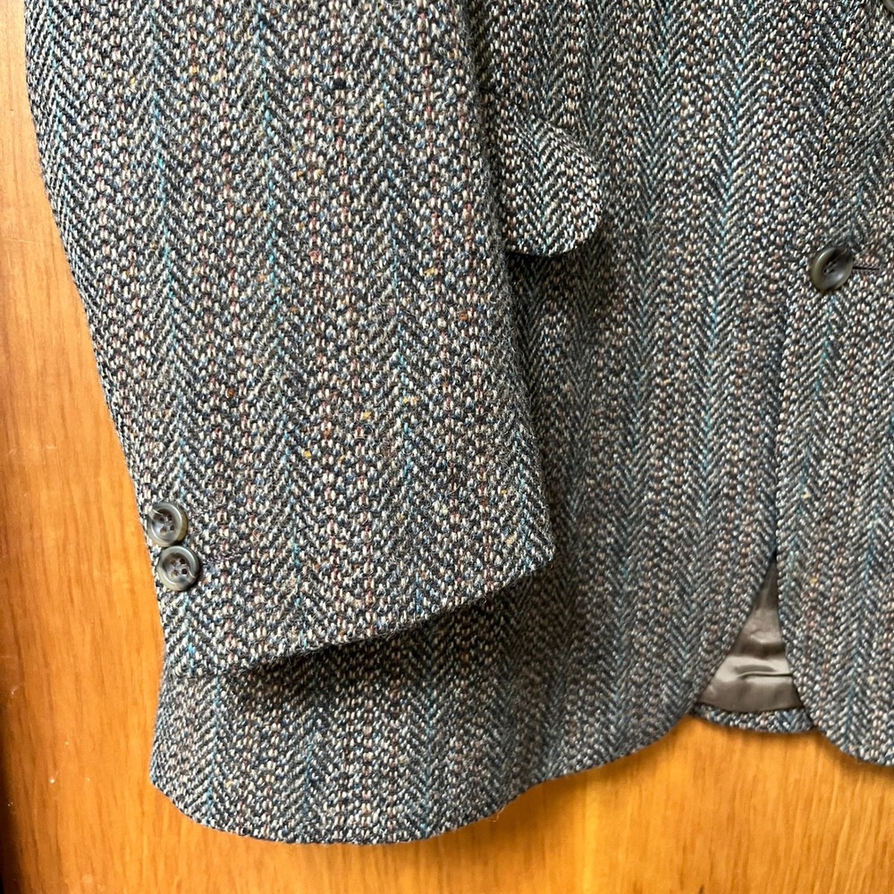 Kevin & Howlin VTG Brown Tweed Blazer Men Two Button Wool Sport Coat 44L Ireland - Picture 15 of 15